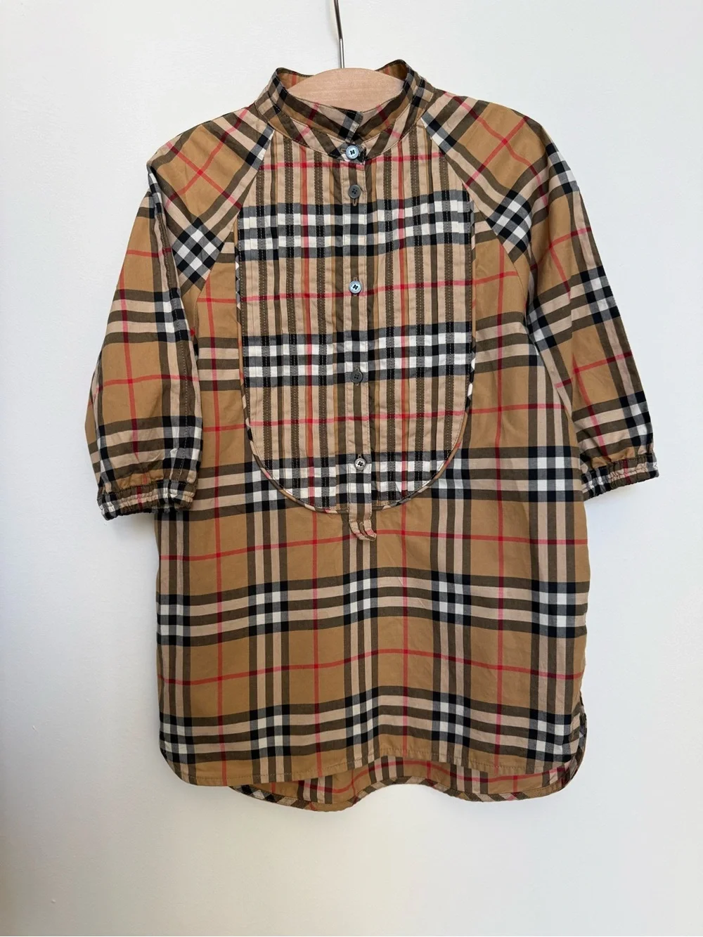 Burberry Girls' Vintage Check Long Sleeve Shirt Dress